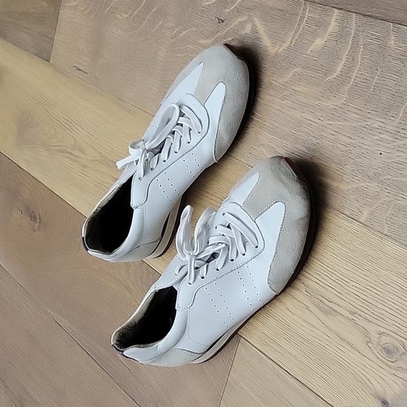 Banana Republic Thane Leather Trainer Sneaker White Leather Sz. 10M - Picture 14 of 16